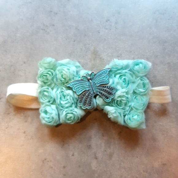Seafoam Bow Headband - Picture 1 of 3